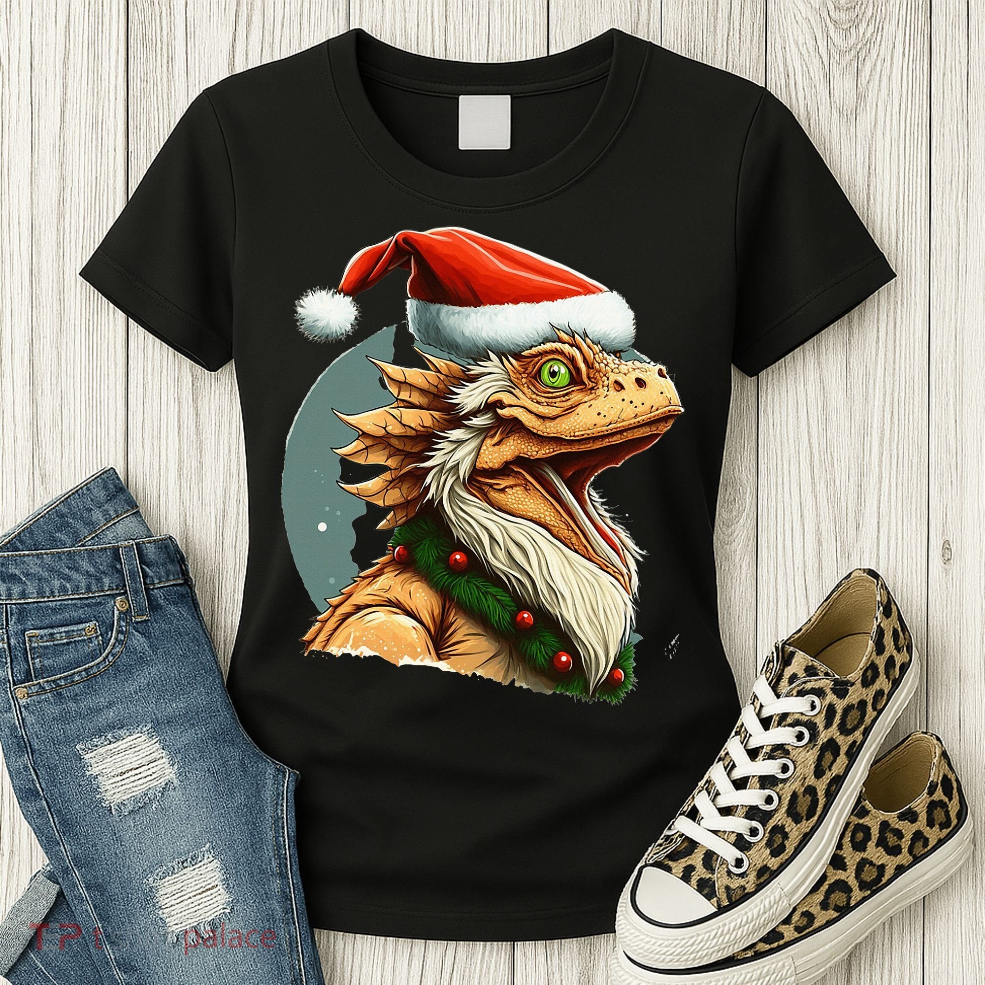 Bearded Dragon Christmas Women's T-Shirt