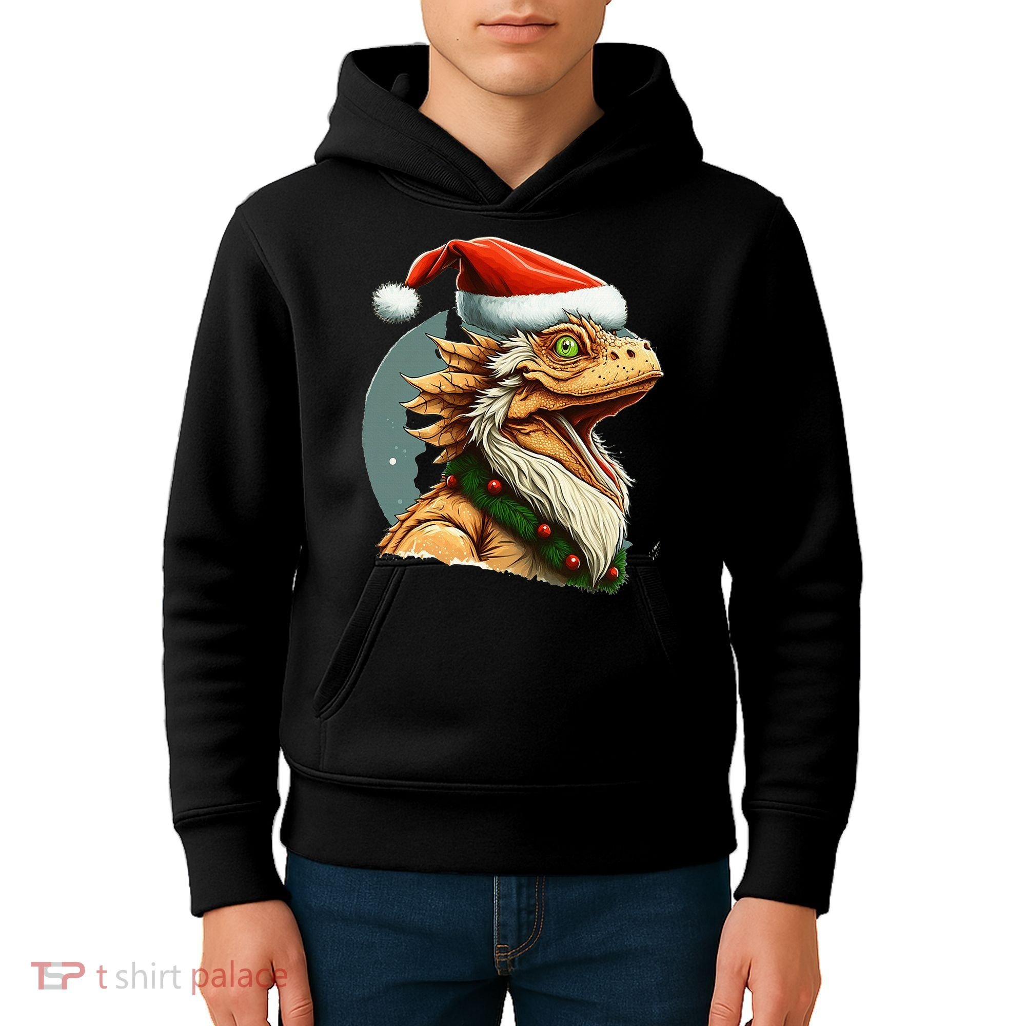 Bearded Dragon Christmas Kids Hoodie