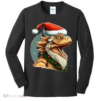 Bearded Dragon Christmas Kids Long Sleeve Shirt