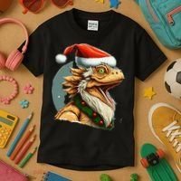 Bearded Dragon Christmas Kids T-Shirt thumb 3