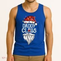 Bearded Daddy Claus Funny Family Matching Christmas Pajamas Meaningful Gift Tank Top thumb 3