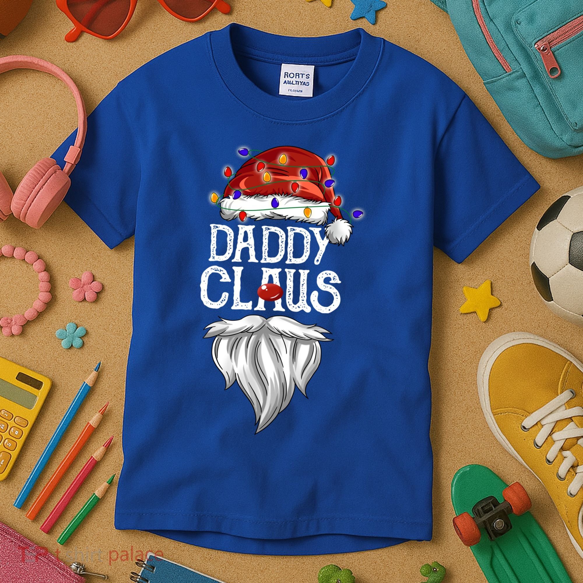 Bearded Daddy Claus Funny Family Matching Christmas Pajamas Meaningful Gift Kids T-Shirt
