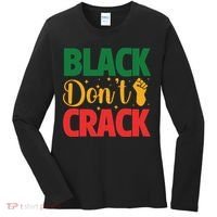 Black Don't Crack Black History Month African American Freedom Day Women's Long Sleeve Shirt thumb 0