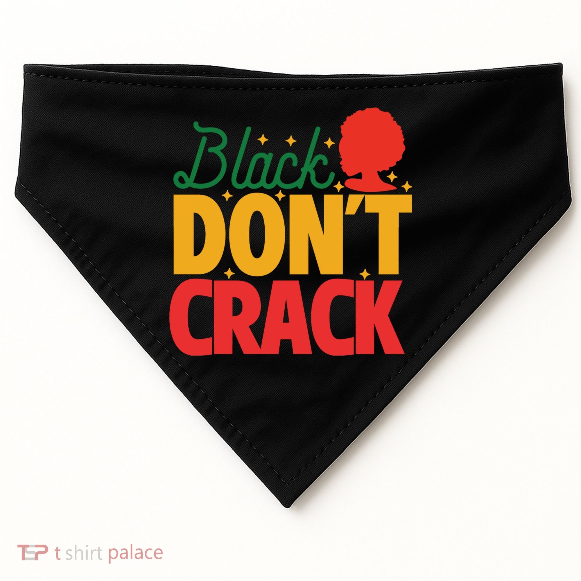 Black Don't Crack Women Black African American Freedom Day USA-Made Doggie Bandana