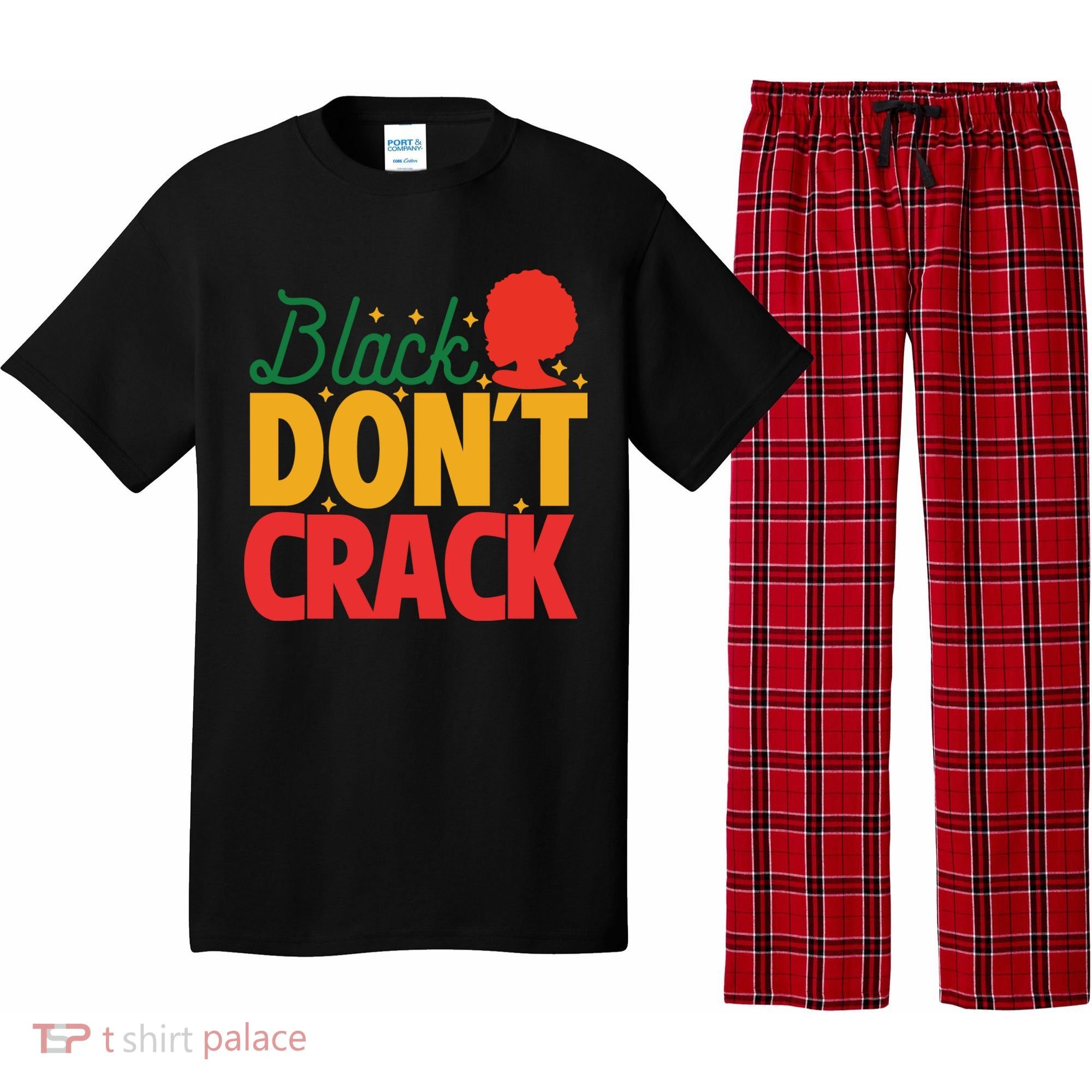 Black Don't Crack Women Black African American Freedom Day Pajama Set