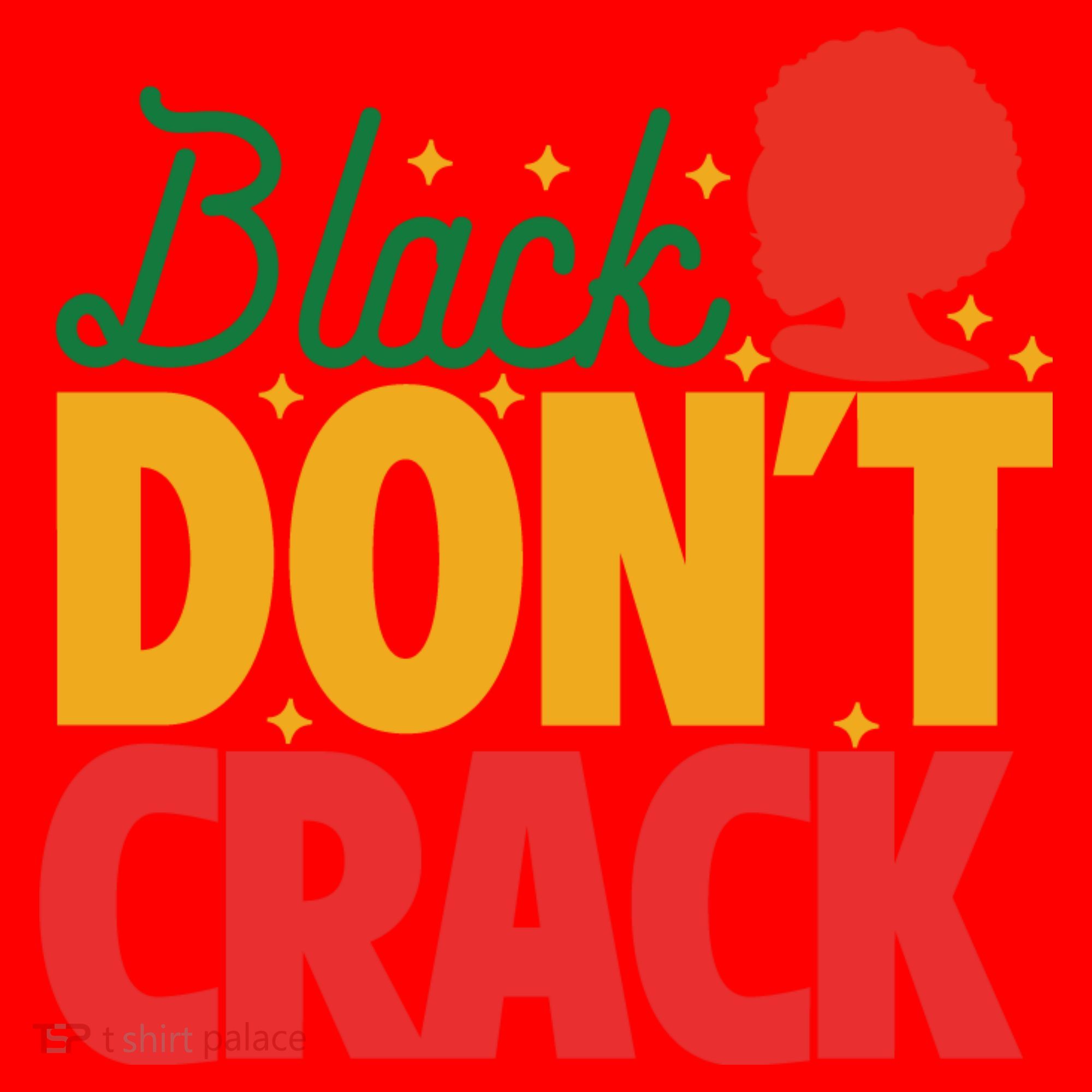 Black Don't Crack Women Black African American Freedom Day Santa Hat