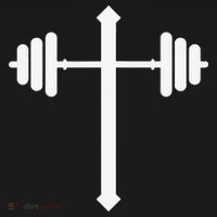 Barbell Dumbbell Cross Christian Jesus Gym Workout Lifting Gift Doggie Tank thumb 4