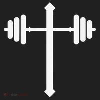 Barbell Dumbbell Cross Christian Jesus Gym Workout Lifting Gift Hat thumb 2
