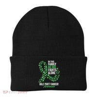 Bile Duct Cancer Awareness Month Butterflies Green Ribbon Gift Beanie thumb 0