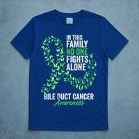Bile Duct Cancer Awareness Month Butterflies Green Ribbon Gift T-Shirt thumb 5
