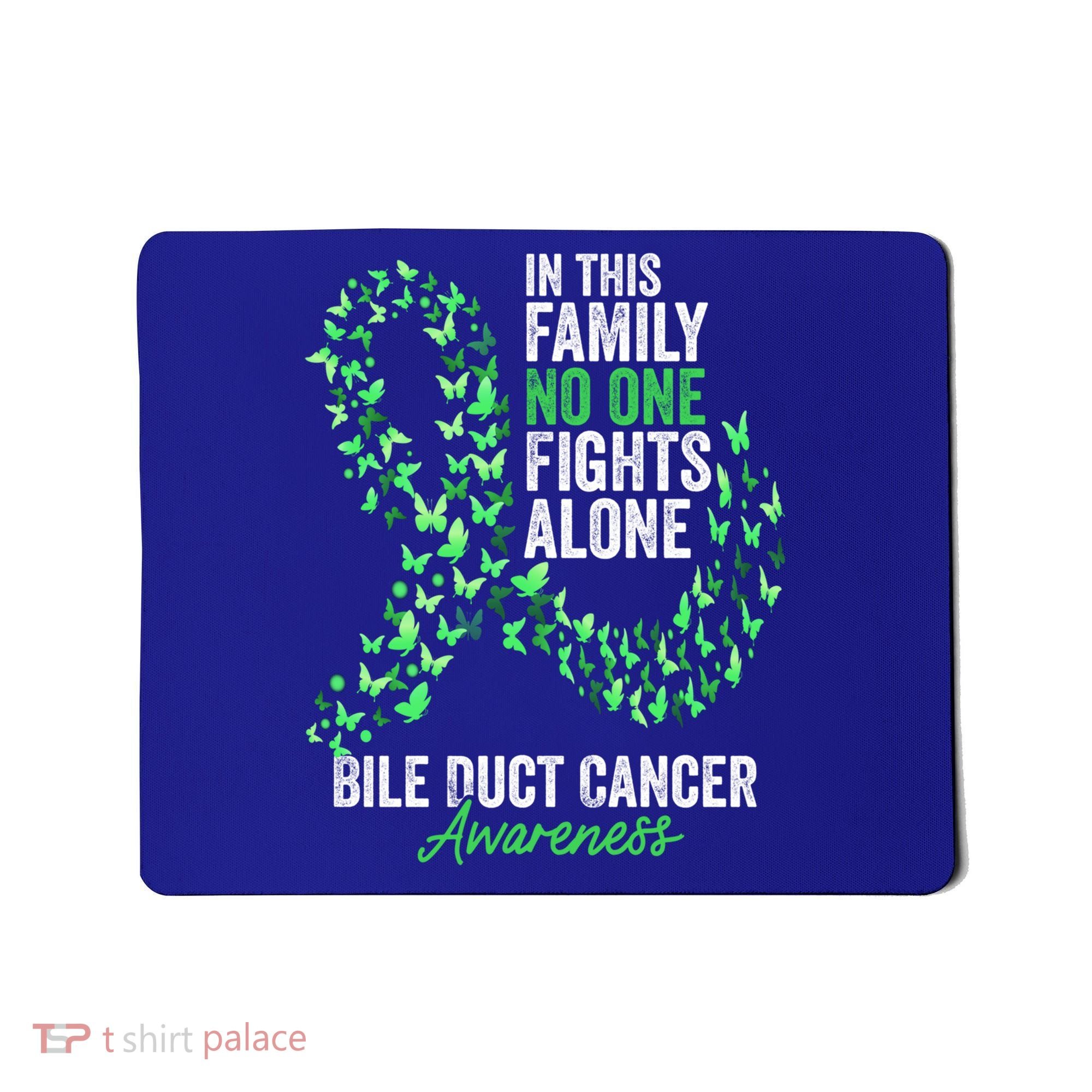 Bile Duct Cancer Awareness Month Butterflies Green Ribbon Gift Mousepad