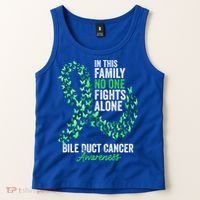 Bile Duct Cancer Awareness Month Butterflies Green Ribbon Gift Tank Top thumb 2