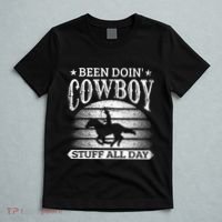 Been Doing Cow Stuff All Day Roping Racing Horse Riding T-Shirt thumb 5