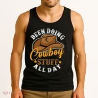 Been Doing Cowboy Stuff All Day Cowgirl Country Western Tank Top thumb 3
