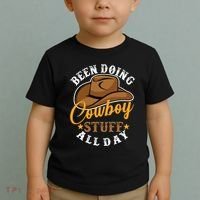 Been Doing Cowboy Stuff All Day Cowgirl Country Western Toddler T-Shirt thumb 2