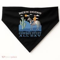 Been Doing Cowboy Things All Day USA-Made Doggie Bandana thumb 0