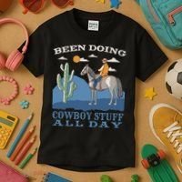 Been Doing Cowboy Things All Day Kids T-Shirt thumb 3