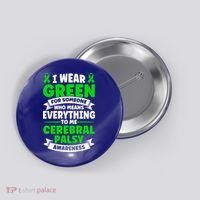 Brain Damage Cerebral Palsy Awareness Cerebral Palsy Gift Button thumb 0
