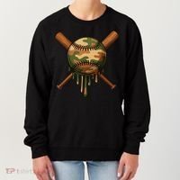 Baseball Drip Camo Home Plate Sports Cool Game Day Drip Women's Sweatshirt thumb 0