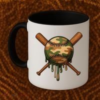 Baseball Drip Camo Home Plate Sports Cool Game Day Drip Coffee Mug thumb 2