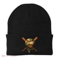 Baseball Drip Camo Home Plate Sports Cool Game Day Drip Beanie thumb 0