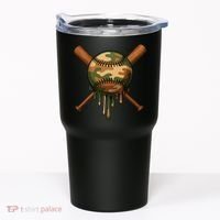 Baseball Drip Camo Home Plate Sports Cool Game Day Drip Tumbler thumb 0