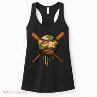 Baseball Drip Camo Home Plate Sports Cool Game Day Drip Women's Tank Top thumb 0