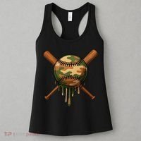 Baseball Drip Camo Home Plate Sports Cool Game Day Drip Women's Tank Top thumb 3