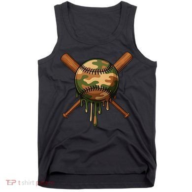 Baseball Drip Camo Home Plate Sports Cool Game Day Drip Tank Top