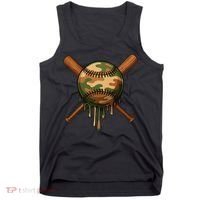 Baseball Drip Camo Home Plate Sports Cool Game Day Drip Tank Top thumb 0