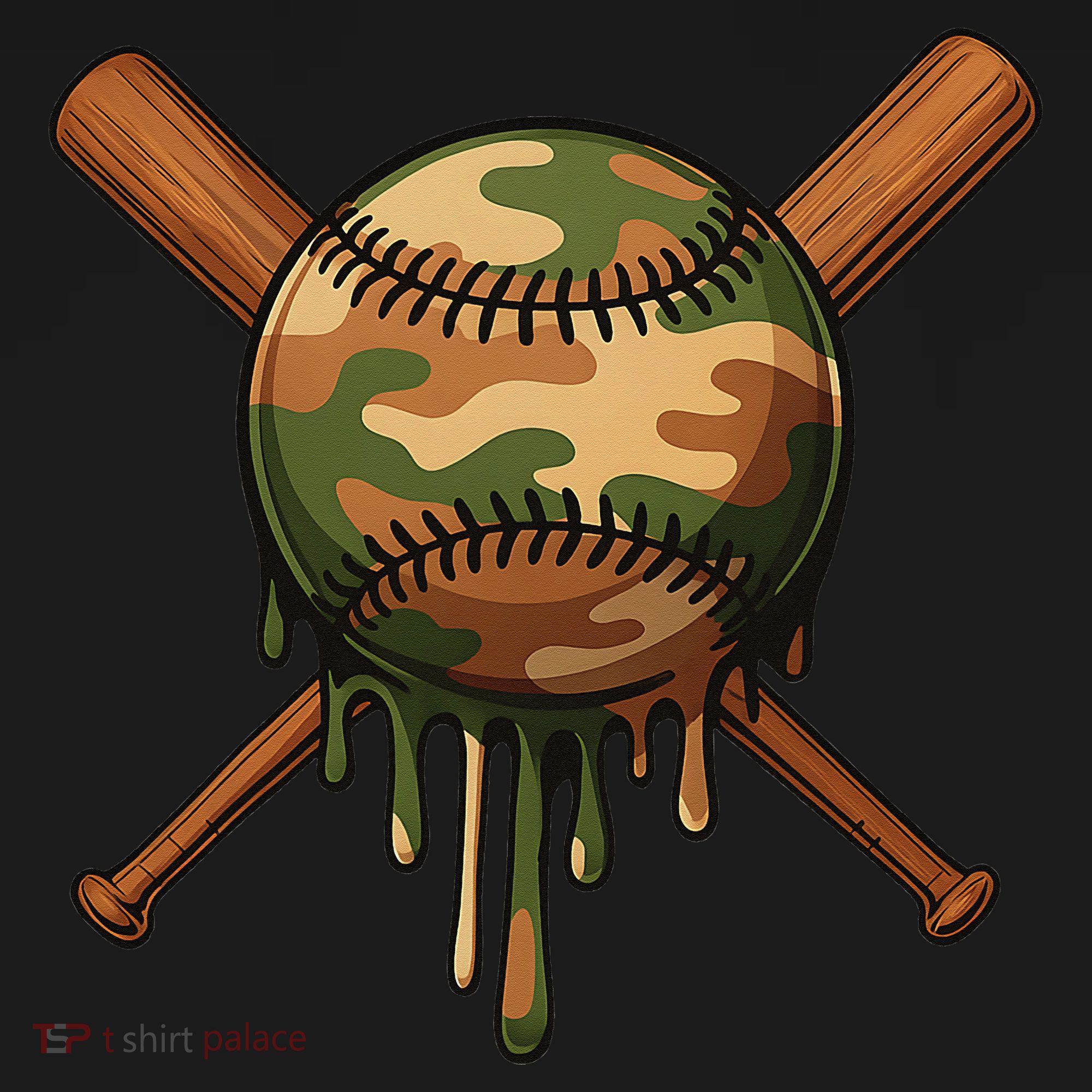 Baseball Drip Camo Home Plate Sports Cool Game Day Drip Tank Top