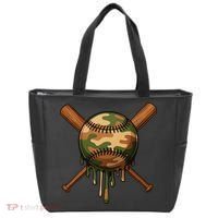 Baseball Drip Camo Home Plate Sports Cool Game Day Drip Tote Bag thumb 0