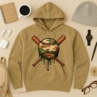 Baseball Drip Camo Home Plate Sports Cool Game Day Drip Hoodie thumb 3