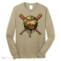 Baseball Drip Camo Home Plate Sports Cool Game Day Drip Long Sleeve Shirt thumb 0