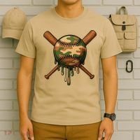 Baseball Drip Camo Home Plate Sports Cool Game Day Drip T-Shirt thumb 6