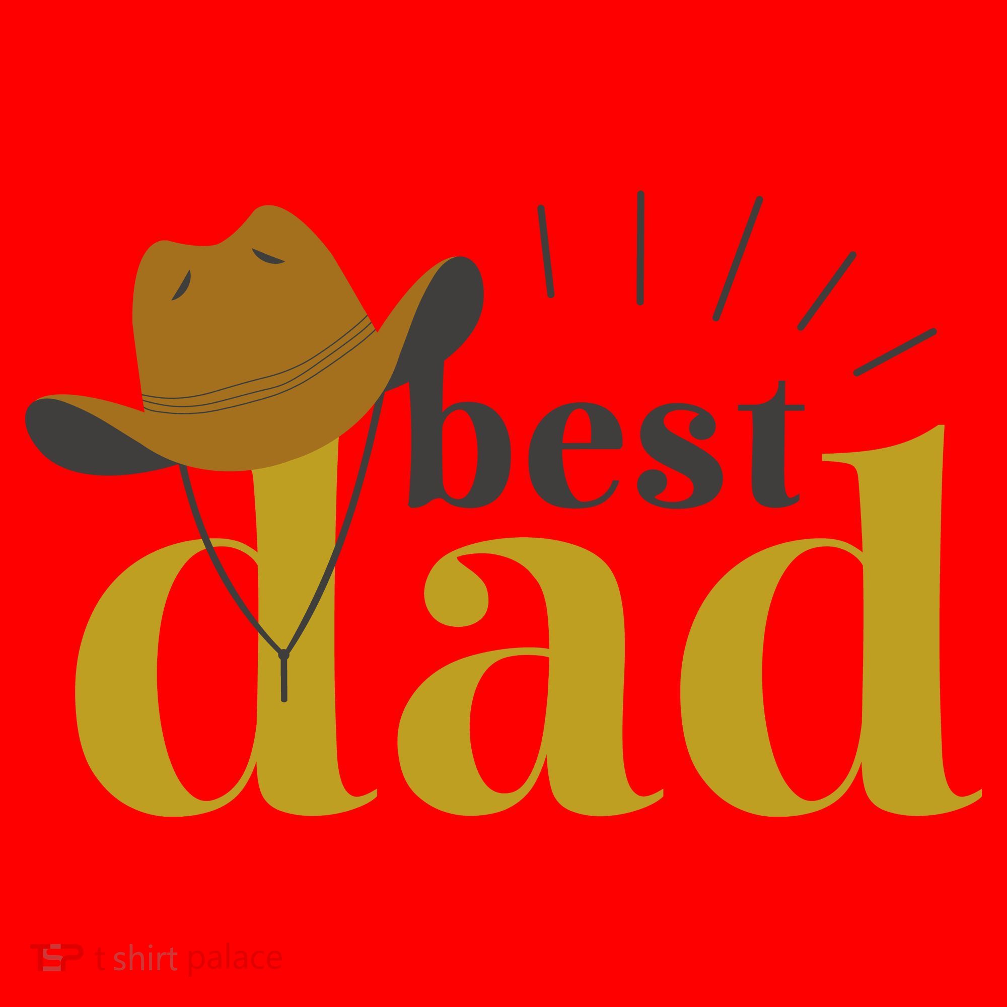 Best Dad Cowboy Santa Hat