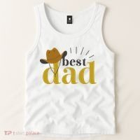 Best Dad Cowboy Tank Top thumb 2