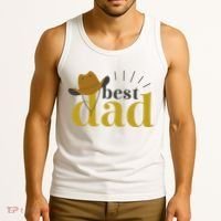 Best Dad Cowboy Tank Top thumb 3