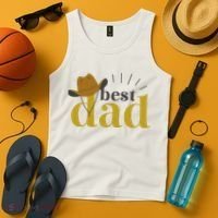 Best Dad Cowboy Tank Top thumb 4