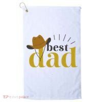 Best Dad Cowboy Golf Towel thumb 0