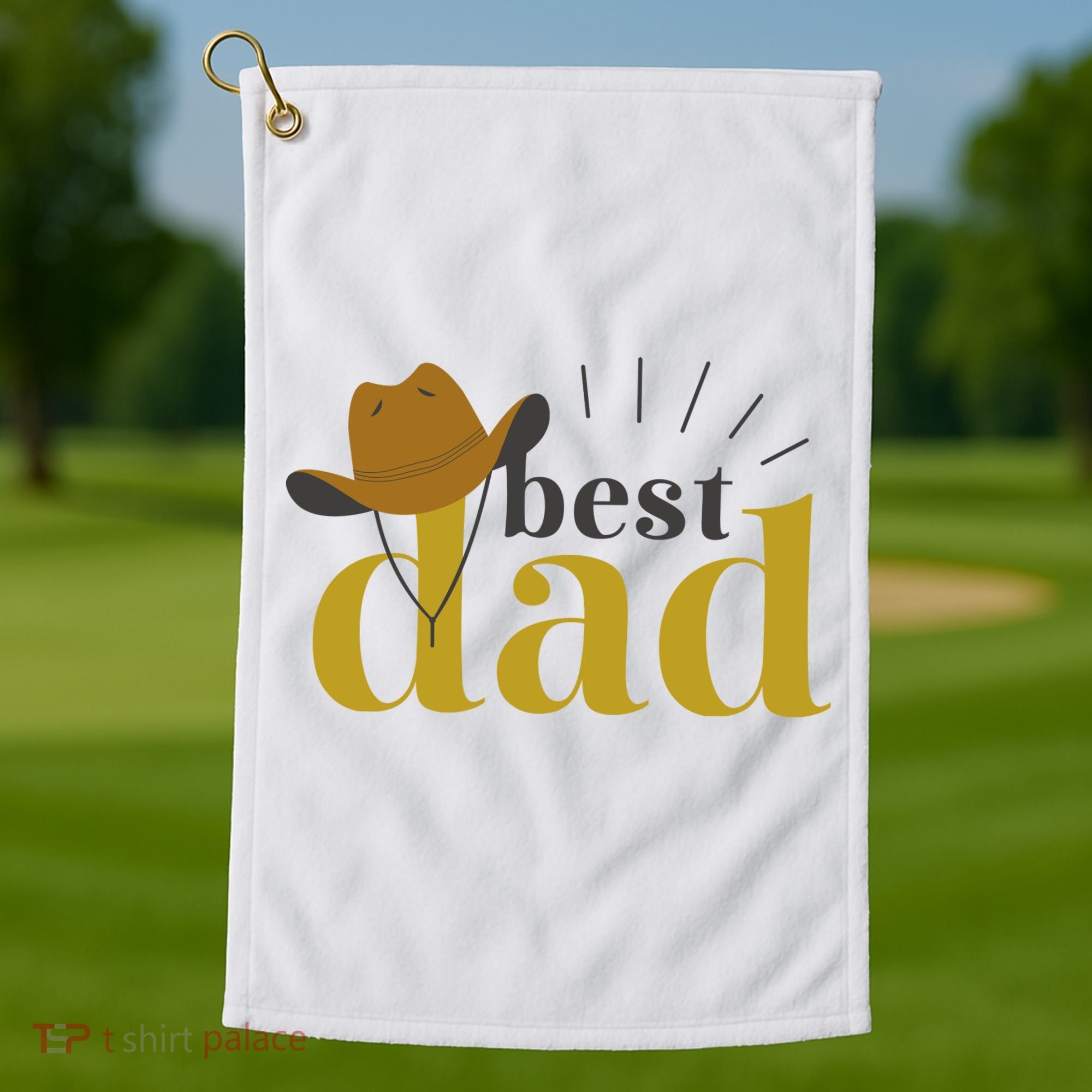 Best Dad Cowboy Golf Towel