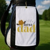 Best Dad Cowboy Golf Towel thumb 2