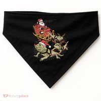 Bearded Dragon Christmas USA-Made Doggie Bandana thumb 0
