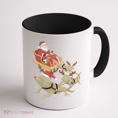 Bearded Dragon Christmas Coffee Mug back