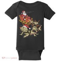Bearded Dragon Christmas Baby Bodysuit thumb 0