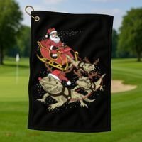Bearded Dragon Christmas Golf Towel thumb 1