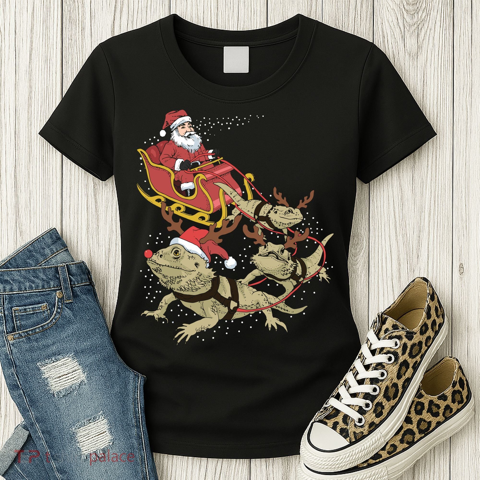 Bearded Dragon Christmas Women's T-Shirt