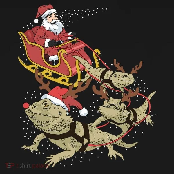 Bearded Dragon Christmas Kids Long Sleeve Shirt