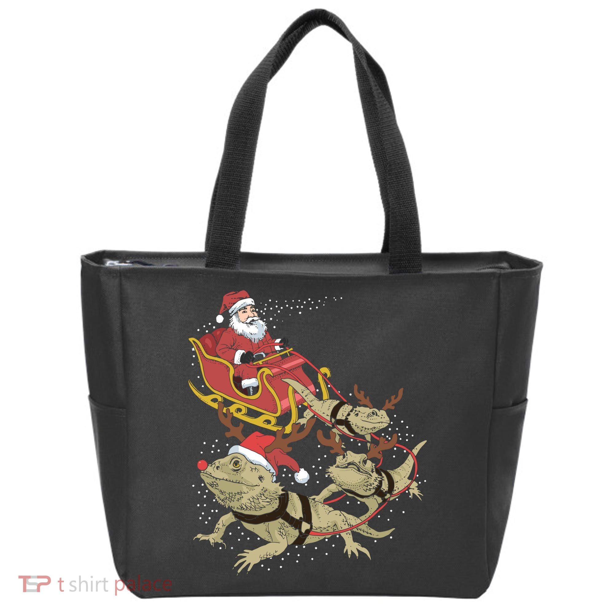Bearded Dragon Christmas Tote Bag