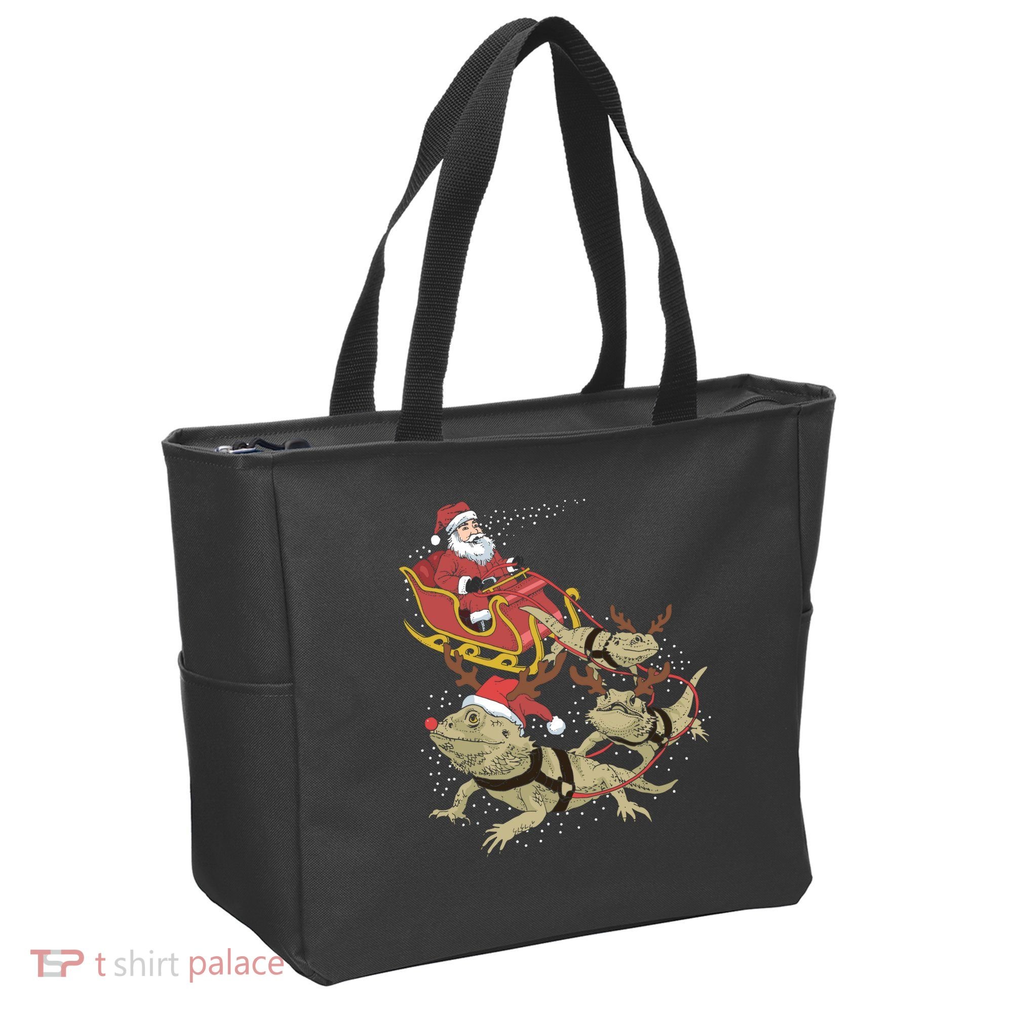 Bearded Dragon Christmas Tote Bag